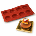 SF045 Flan Silikomart – Stampo in silicone per 8 tortine monoporzione Ø6 cm