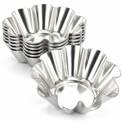 Formina Margherita in Latta Vespa (Ø6,5×H2cm) – Stampo da Forno per Dolci Monoporzione (10 Pz)