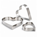 Sagoma Cuore in Acciaio Inox Decora (Ø14/18/22cm – H4,5cm) per Crostate, Semifreddi e Mousse