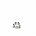 Sagoma cuore da Decora: stampo ad anello o cornice in acciaio inox alta 4,5 cm e larghezza 6 cm
