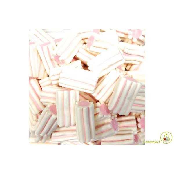 Marshmallow Striato Bianco Rosa Bulgari g 1000