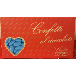 1 kg di Confetti color turchese al cioccolato fondente Crispo ideali per confezionare sacchetti e bomboniere