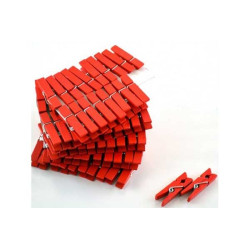 Mollettine in Legno Rosso 3 cm – Per Addobbi e Confezioni Natalizie (Pz 24)