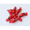 Mollettine con coccinelle colore Rosso cm 3.5 pz 8 Mollettine con coccinelle colore Rosso cm 3.5 pz 8
