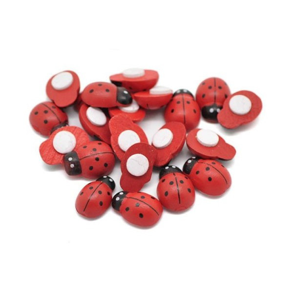 Sacchetti Regalo Legno Chiudipacco Coccinella Thun - 12 Pezzi In