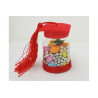 Barattolino portaconfetti Tomo Cappello Laurea e Nastrino Rosso cm 4x6.5 Barattolino portaconfetti Tomo Cappello Laurea e Nastrino Rosso cm 4x6.5