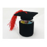 Barattolino portaconfetti Tomo Cappello Laurea Nero cm 4x6.5