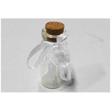 Barattolino portaconfetti con tappo in sughero matrimonio cm5x2 con nastrino pz6 Barattolino portaconfetti con tappo in sughero matrimonio cm5x2 con nastrino pz6