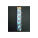 Tubetto Provetta portaconfetti Pois Celeste cm 12,5
