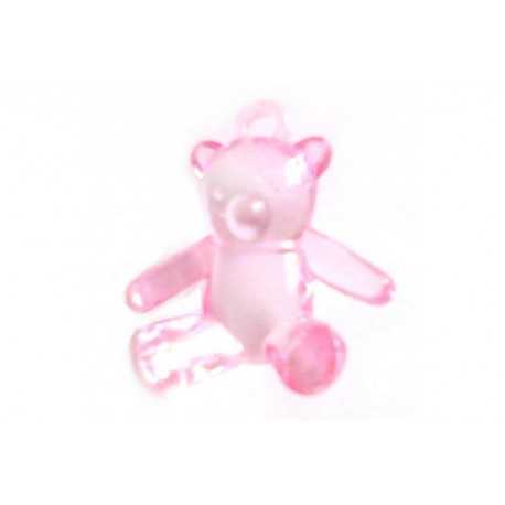 Ciondolo Orsetto Colore Rosa 8 pz da 2 Ciondolo Orsetto Colore Rosa 8 pz da 2