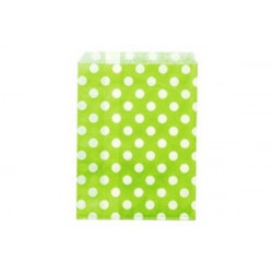 6 sacchettini porta caramelle pois verde