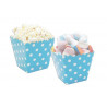 12 coppette pois celeste per marshmallow e popcorn