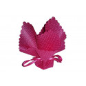 10 Fazzoletti Fucsia con tirante in raso e spugna quadrati