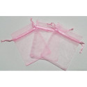10 Sacchetti Rosa in organza per confetti