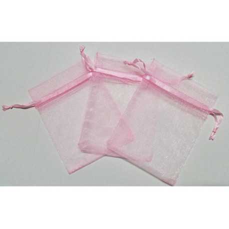 10 Sacchetti in organza per confetti Rosa 10 Sacchetti in organza per confetti Rosa