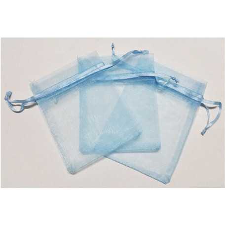 10 Sacchetti in organza per confetti Celeste 10 Sacchetti in organza per confetti Celeste