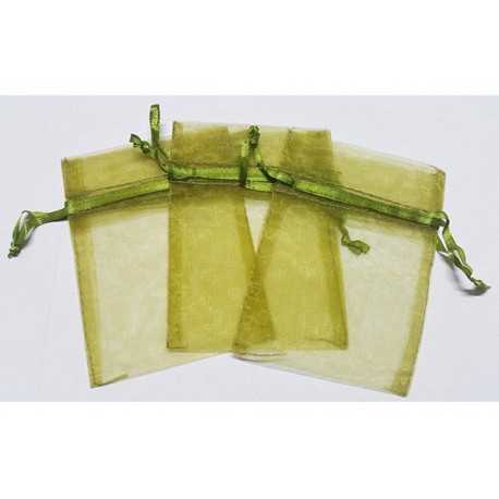 10 Sacchetti in organza per confetti Verde Oliva 10 Sacchetti in organza per confetti Verde Oliva