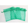 10 Sacchetti in organza pois per confetti verde 10 Sacchetti in organza pois per confetti verde