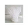 Sacchetto portaconfetti con tirante quadrato bianco a pois cm 24 pz 25 Sacchetto portaconfetti con tirante quadrato bianco a pois cm 24 pz 25