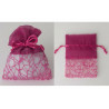 Sacchetto in velo e polycotton con tirante cm 10x12 pz10 fucsia Sacchetto in velo e polycotton con tirante cm 10x12 pz10 fucsia