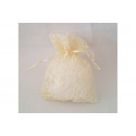 10 Sacchetti in PolyCotton con tirante 12,5 x 9,5 cm Avorio