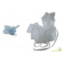 10 Fazzoletti Cielo in organza quadrati per confetti