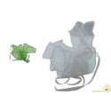 10 Fazzoletti in organza quadrati per confetti Verde