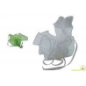 10 Fazzoletti in organza quadrati per confetti Verde 10 Fazzoletti in organza quadrati per confetti Verde