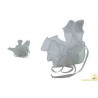 10 Fazzoletti in organza per confetti Bianco