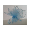 50 Veli in organza con laccetto con orlo in argento Tondo colore Celeste diam 24 cm