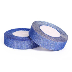 Nastro Glitterato Blu 20 mm x 23 m – Per Bomboniere, Regali e Decorazioni
