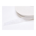Nastro Organza Bianco 10 mm: rocchetta di nastro per in Organza di colore bianco largo 10 mm e lungo 50 m.