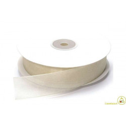 Nastro in Organza Avorio/Crema 10mmx50mt