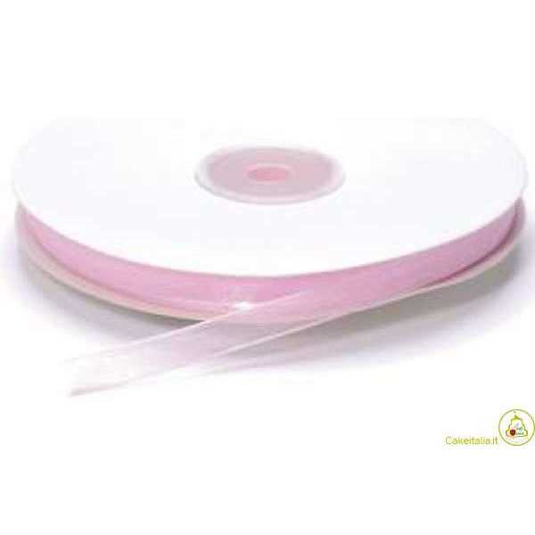 Nastro in Organza Rosa 10mmx50mt