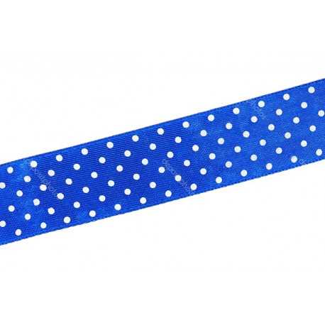 Nastro Doppio Raso Pois Blu 10mmx50mt Nastro Doppio Raso Pois Blu 10mmx50mt