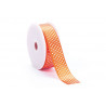 Nastro Doppio Raso Pois Arancione 20mmx23mt Nastro Doppio Raso Pois Arancione 20mmx23mt