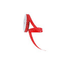 Nastro Doppio Raso Rosso con Pois 20 mm x 23 m – Per Confezioni e Decorazioni