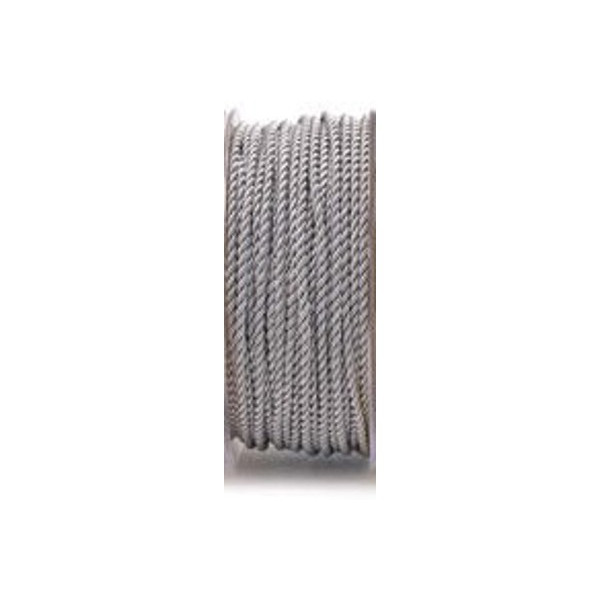 Cordino Ritorto in Rayon Grigio Perla 3 mm x 25 m per Bomboniere, Regali e Decorazioni