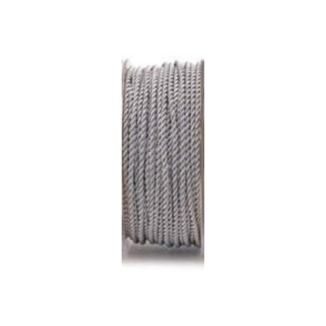 Cordino Ritorto in Rayon Grigio Perla 3 mm x 25 m per Bomboniere, Regali e Decorazioni