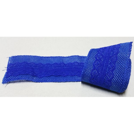 Nastro in Juta con Pizzo Blu 5 cm × 2 m – Per Bomboniere, Regali e Decorazioni
