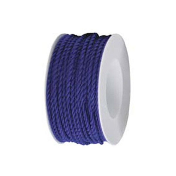 Cordino Ritorto in Rayon Blu Notte 3 mm x 25 m per Bomboniere, Regali e Decorazioni