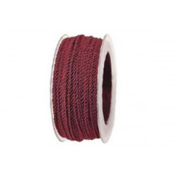 Cordino ritorto in Rayon 3mmx25m Bordeaux