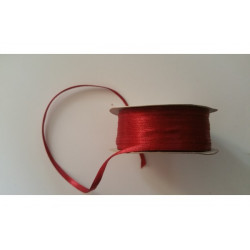 Nastro Doppio Raso Rosso 3mmx50mt