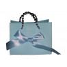 Portaconfetti Bomboniera modello borsetta colore Celeste con fiocco 9x5x7cm Portaconfetti Bomboniera modello borsetta colore Celeste con fiocco 9x5x7cm