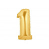 Palloncino numero uno oro 40cm Palloncino numero uno oro 40cm