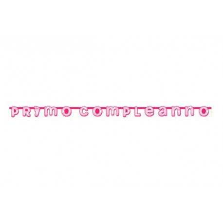 Festone Primo Compleanno Rosa cm 276 x 20 Festone Primo Compleanno Rosa cm 276 x 20