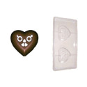 Stampo cioccolato forma cuore lui e lei 40 gr in policarbonato