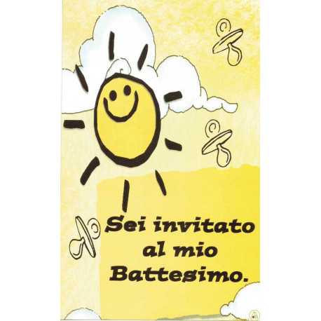 Invito per Battesimo con busta Pz 10 Invito per Battesimo con busta Pz 10