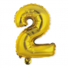 Palloncino numero due oro 40cm Palloncino numero due oro 40cm