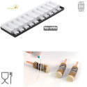 Mini Pick03 Silikomart – Stampo in Silicone per Mini Gelati su Stecco e Cioccolatini | Cilindri 6×2×1,8cm | Set 2 Pz + Vassoio